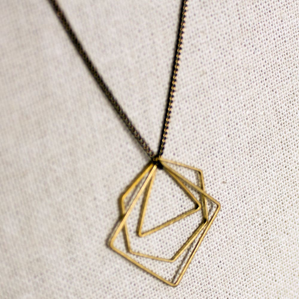 Geometric Minimalist Necklace, layering Necklace, triangle Necklace, hexagon Necklace, Boho jewelry, Gift for Girlfriend, Shapes Necklace,