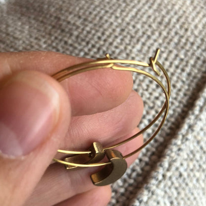 Silver Crescent Moon Hoop Earrings, Celestial jewelry, gold earrings, moon jewelry